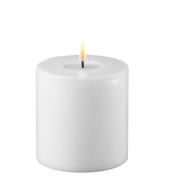 LED Pillar Candle - White