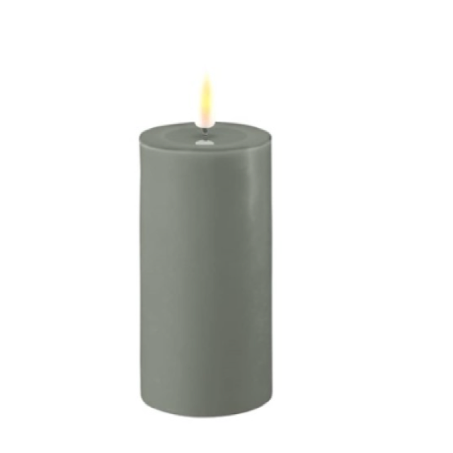 LED Pillar Candle - Salvie Green