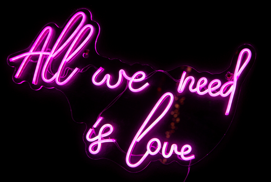 Neon wall art [All we need is love]