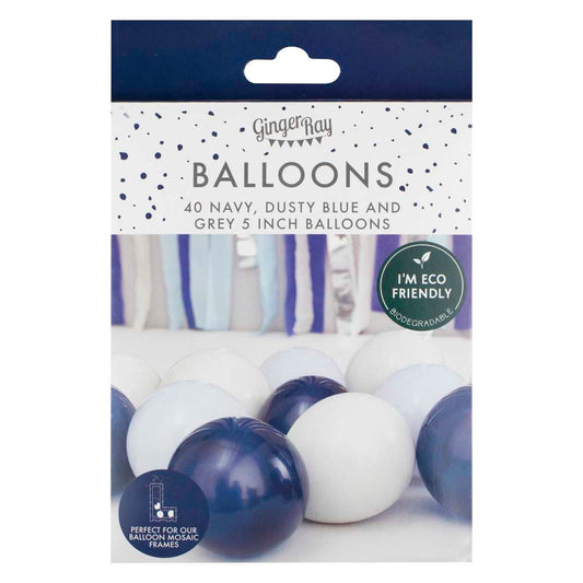 Navy, Blue & Grey Balloon Mosaic Balloon Pack