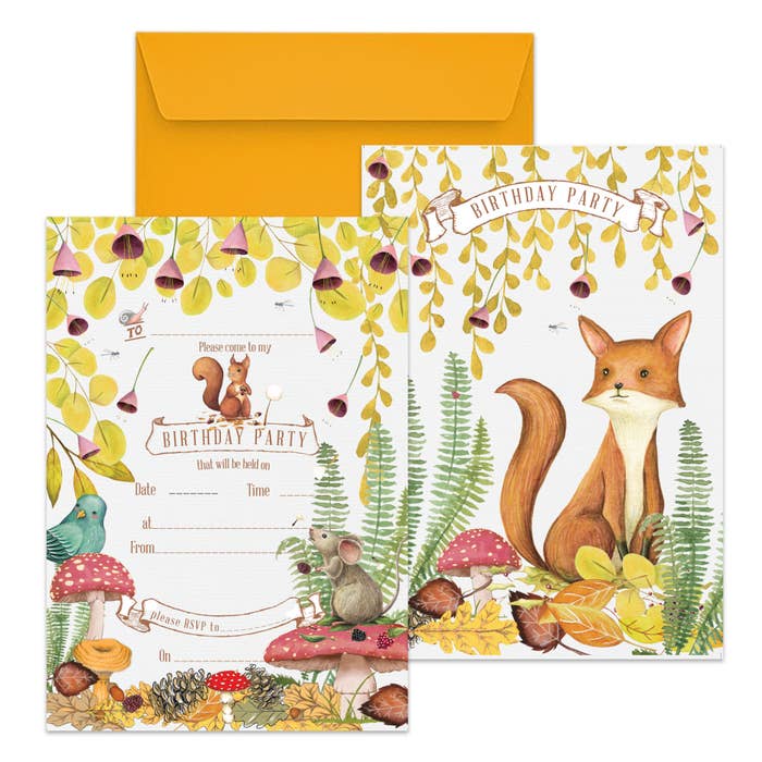 Nature party invitations